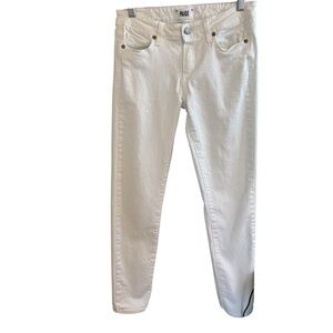 PAIGE White Low Rise Skinny Jeans Smooth Texture